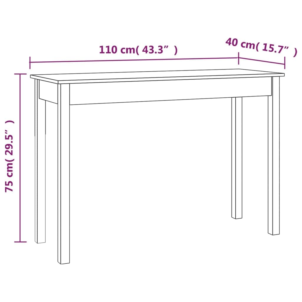 Table Console en Bois Massif de pin 110x40x75 cm Meuble d'appoint pour Salon Chambre entrée avec Support Stable et Grande Surface de décoration intérieur