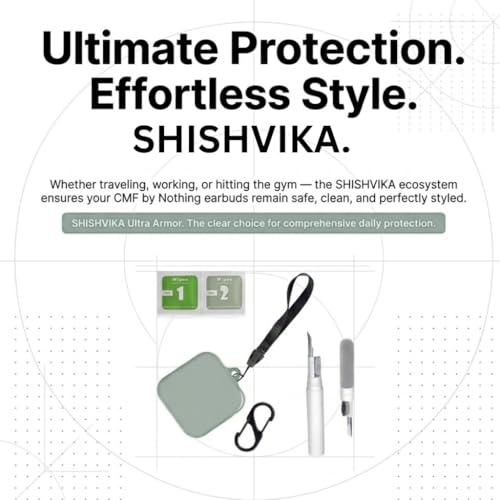 Image of SHISHVIKA Case Cover Compatible for CMF by Nothing Buds Pro 2 / Buds 2 Plus /Buds 2 (Light Green, Combo - Kit)