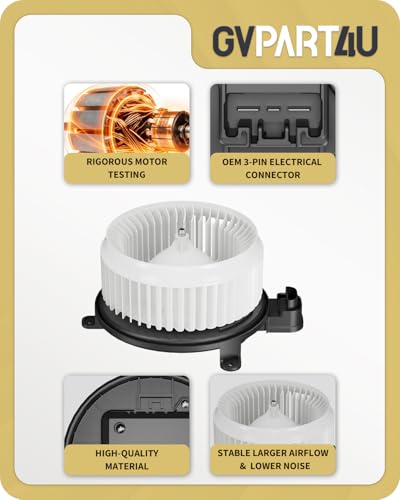 Image of Front Blower Motor 700298 for 2008-2022 Toyota Sequoia, for 2011-2017 Toyota Sienna, 2009 2010 2012 2013 2014 2015 2016 2018 2019 2020 2021 Blower Motor OE: 75050 87103-0C050 87103-0C051