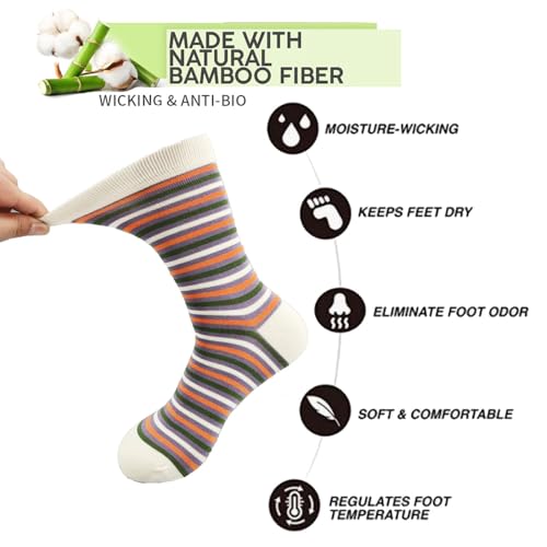 Image of Lavencious Women Socks 5 Pairs for Women Shoe Size 6-10, Sock Size 9-11, 5 Pairs