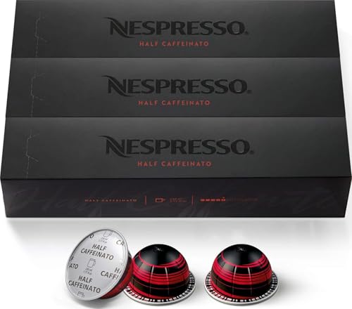 Image of Nespresso Vertuo, Half Caffeinato, Mild Roast, Coffee Pods, 30 Count (Pack of 10)