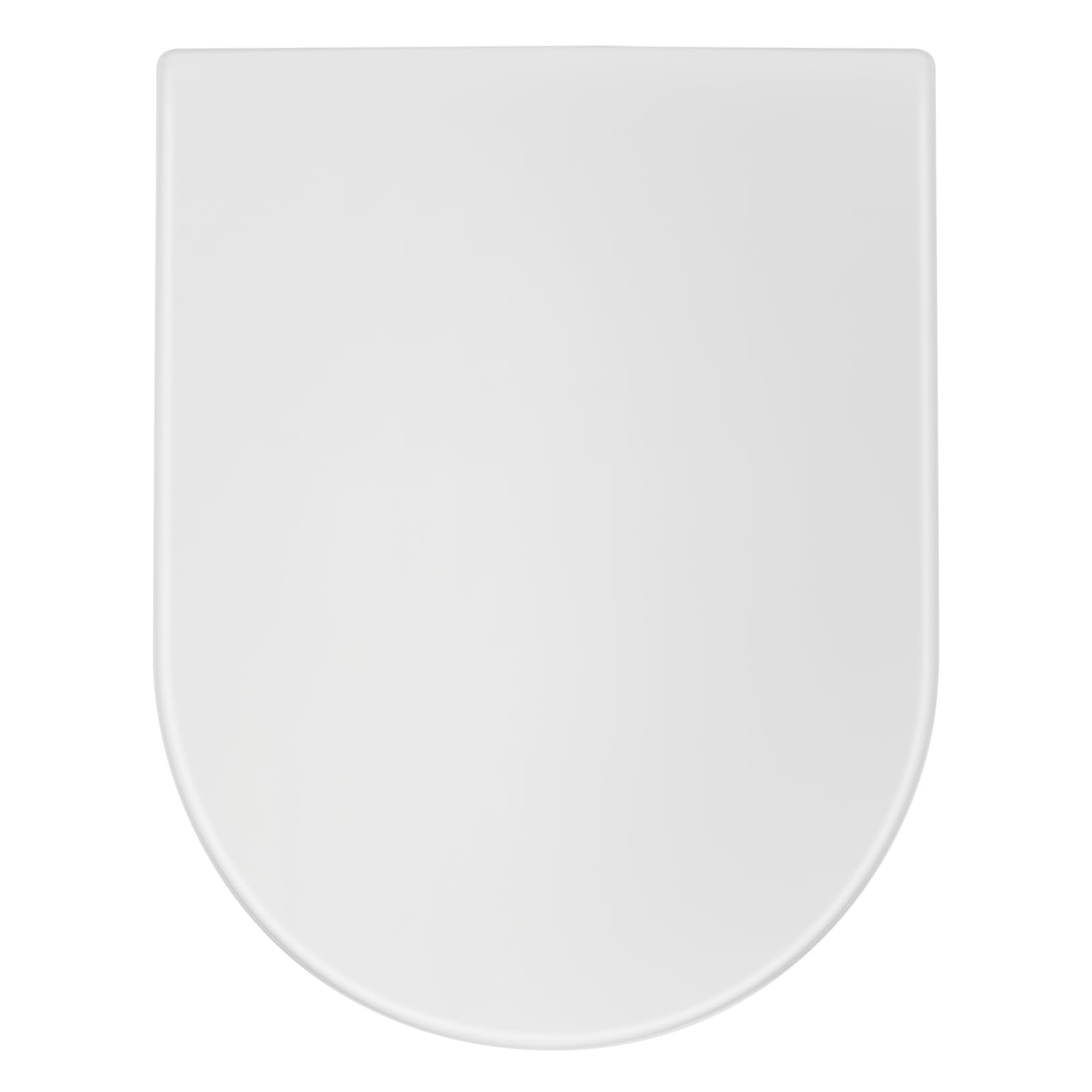 SAMODRA Toilet Seat D-Shape, White Soft Close Toilet Seat,Top Fixing,Quick Realease for Easy Clean,Heavy Duty UF Material Toilet Lid,36 * 46.6 cm