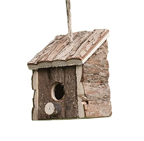 garden mile Natuurlijke vogelbox huizen hotel - traditionele houten vogelhut opknoping wilde vogelhuis vogel nestdozen voor tuin blokhut buiten, boom, balkon en tuin decoraties