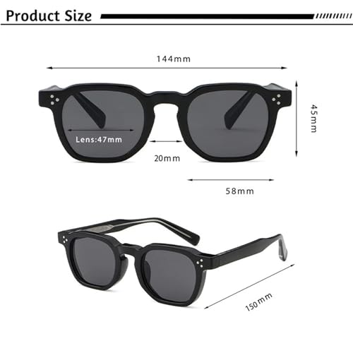 Lunettes de soleil pour voyage fête affaires carrées petit cadre