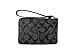 Coach F58035 Corner Zip Wristlet in Signature Coated Canvas with Leather Stripe Black Smoke - Black