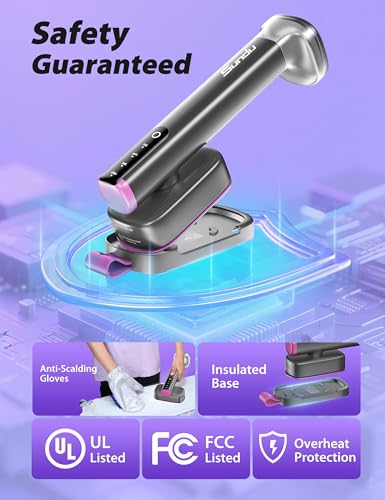 Image of Travel Steamer for Clothes with 180 ml Water Tanks,15s Fast Heat-up,24 g /min Strong Steam Performance, Portable Garment Steamer with Touch Control, Steam Iron(Mauve Grey)