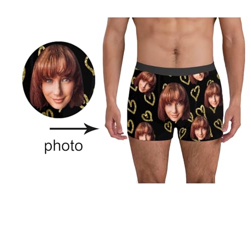 Custom Print Men's Boxer Briefs - Personalized Breathable Underwear, Boxers with Face on Them, Gifts for Boyfriend3