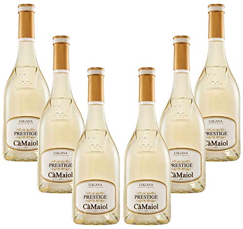 Prestige Lugana 6er Set Ca Maiol 6x 0,75L (13% Vol) Weißwein aus Italien- [Enthält Sulfite]