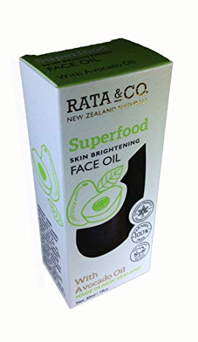 Rata & Co. New Zealand Naturals - Superfood Skin Brightening Face Oil with Avocado Oil (Vegan Friendly Ingredients, 100% Paraben Free, No Animal Testing)
