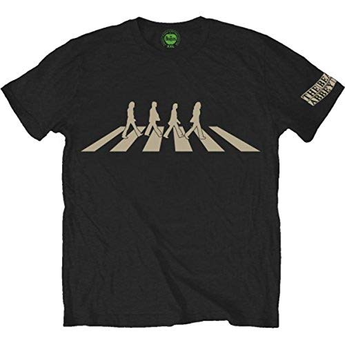 The Beatles Abbey Road Crossing John Lennon Officiel T-Shirt Hommes Unisexe - Les Beatles, Paul McCartney, John Lennon, RIngo Starr, George Harrison The Beatles Abbey Road Crossing John Lennon Officiel T-Shirt Hommes Unisexe