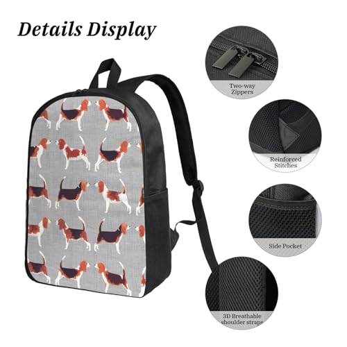 Sac à dos d'école beagle 3 pièces avec boîte à déjeuner et trousse EdWal - 5