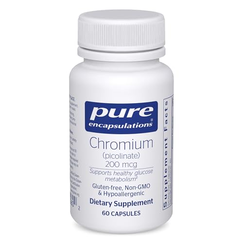 Pure Encapsulations Chromium (Picolinate) 200 mcg | Hypoallergenic Supplement for Healthy Lipid and Carbohydrate Metabolism Support* | 60 Capsules