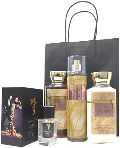Bath And Body In The Stars Gift Bundle With Fawn Over Me Perfume And Gift Bag (Inthestars - Lotion,Gel,Mist)