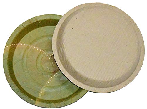 Image of SWHF 100% Bio-degradable Disposable SAL Leaf Plates- 7 inch (Pack of 50)
