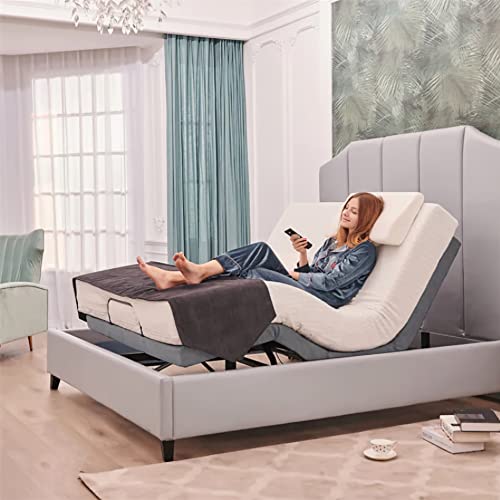 Irvine Home Collection King Adjustable Bed Base, Zero Gravity, Anti-Snore, Programmable Memory Positions, Full Body Massage, Usb, Premium Build #TOP4