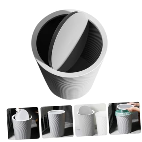 GLEAVI Mülleimer mit Schwingdeckel Abfalleimer aus Kunststoff für Büro Badezimmer und Wohnzimmer Praktischer Müllbehälter mit Geruchsdichtem Design für Papiermüll – Bild 7