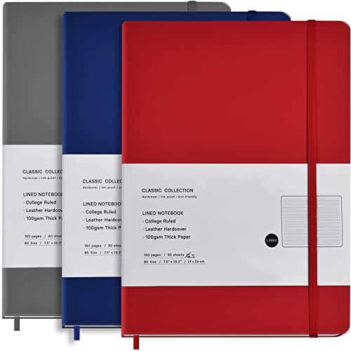 Cahier de composition rouge bleu gris 160 pages