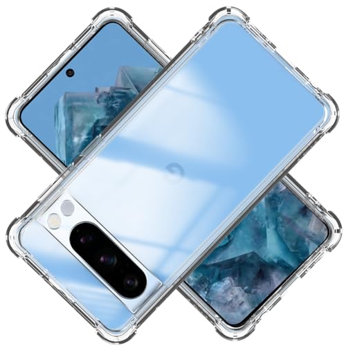 Google Pixel 8 Pro 5G 用 TPU クリア ケース 保護ケース カバー背面 ンプロテクター シェル【耐衝撃 エアバッグ 滑り止め すり傷防止 薄型 軽量 シェル スリム 携帯便利】