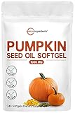 Pumpkin Seed Oil Capsules, 2000mg Per Serving, Cold Pressed & Virgin Oil, 240 Counts (4 Month...