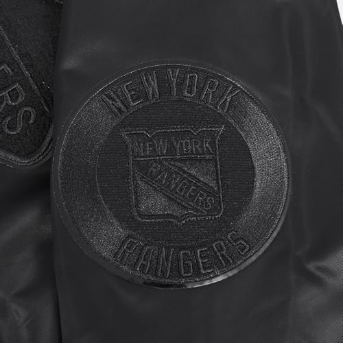 Image of Pro Standard NHL mens Mens Nhl Classic Triple Black Satin Jacket