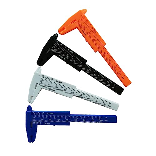Veemoon Handy Gauge Ruler 80mm Mini Plastic Vernier Caliper Button Jewelry Measure Tool
