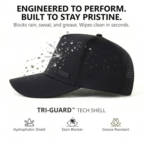 Image of TOP-EX Performance Baseball Hat for Men Water Resistant Golf Cap Running Cooling Snapback Laser Perforated