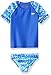 Speedo Girls Short Sleeve Printed Rash Guard Two Piece Swim T-Shirt/Shorts Set