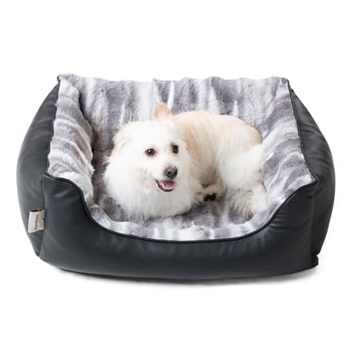 Image of chipotia Rectangle Washable Orthopedic Dog Bed for Small, Medium Dogs, Soft Calming, Sleeping Puppy Bed Durable Pet Cuddler with Anti-Slip Bottom,M (30"x23"x10") (Black, Medium)