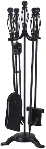 LKs Teardrop 5 Piece Fireplace Toolset