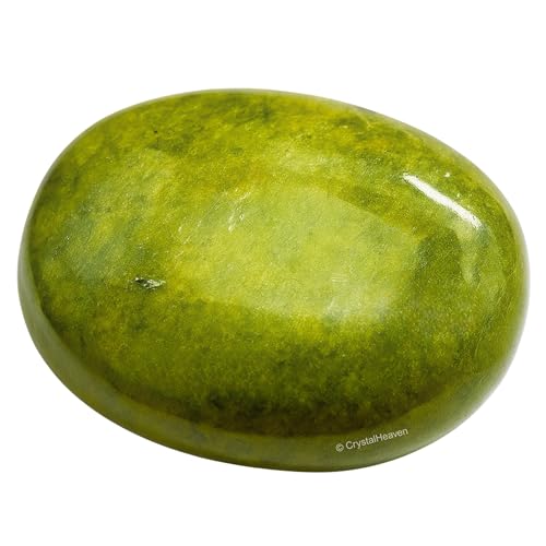 Image of Crystal Heaven Vesuvianite Crystal Palm Pebbles Stones For Anxiety Stress Relief Massage-Aaa Grade Original Healing Gemstone Agate Palm Stone For Yoga Meditation Spiritual Reiki Feng Shui