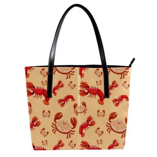 Sac à main homard et écrevisse grand format pour femme active