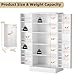 kepptory Kitchen Pantry Cabinet, Pantry Storage Cabinet with Adjustable Shelves and Drawer, Sideboard Buffet Cupboards Storage Shelf for Home Office Use (White, 16