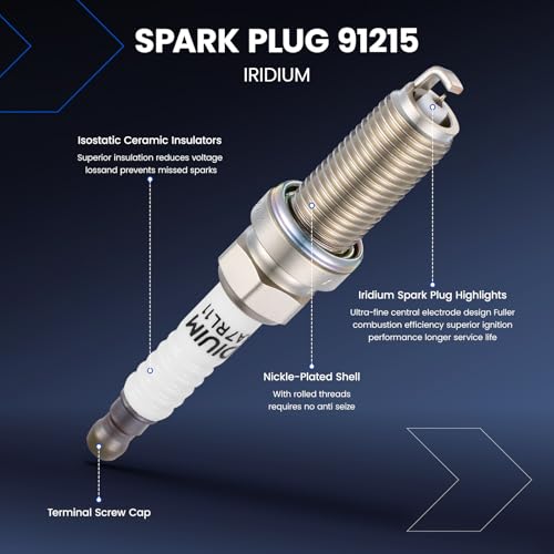 Image of 4-Pack UF659 Ignition Coils & 91215 Spark Plugs Kit Compatible with Nissan Juke 2011-2017, 1.6L L4 - Replaces 224481KC0A GN10614 C1807 DILKAR7C9H 224011KC1C