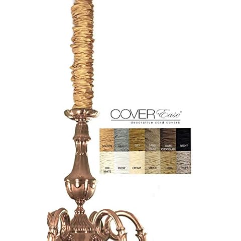 Golden Chandelier Chain Cover Cover Faux Silk 6 ft Long Gold Cover