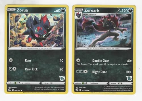 Zoroark 171/264 - Fusion Strike - Battle Academy Stamp Pokemon 2 Card Lot