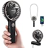 SWEETFULL Handheld Portable Fan, 5000mAh Rechargeable Battery, 6 Speed Wind, LED Digital Display, Foldable Electric Personal Mini Travel Fan with Backup Power, Summer Essentials Gifts for Women Girl