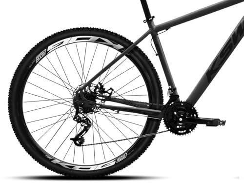 Bicicleta KSW XLT 100 Em Aluminio 27 Velocidades 3x9V Freio a Disco Suspensão,17,Grafite Preto