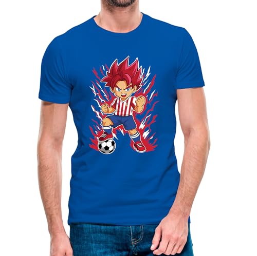 Camiseta de niño de Manga Corta Goku Atlético de Madrid 25-26 (8- Camiseta niño 8 años)(Azul Manga Corta)