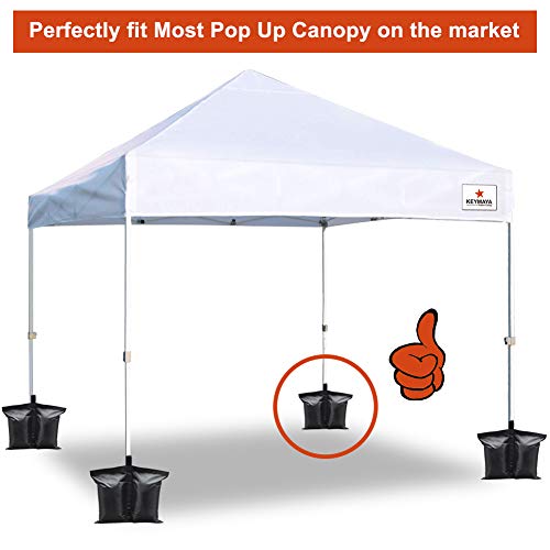 Keymaya Canopy Weight Bags for Pop up Canopy Tent, Sand Bags for Instant Outdoor Sun Shelter Canopy Legs,Sand Bags Without Sand (4pcs)