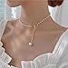 Bow Pearl Lariat Necklace for Women Gold Plated Boho Elegant Simulated Pearl Beaded Chain Bowknot Tassel long Y Drop Necklace for Wedding Bridal Birthday Prom Party Fashion Jewelry Gifts (Gold)