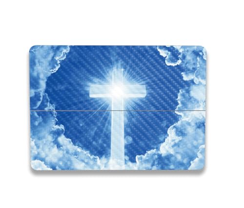 Image of MightySkins Carbon Fiber Skin Compatible With Microsoft Surface Laptop Studio 2 (2023) Full Wrap Kit - Faith Clouds | Protective, Durable Textured Carbon Fiber Finish | Easy To Apply | Made in the USA