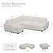 Belffin Oversized Sofa Bed Modular Sectional Sleeper Sofa with Pull Out Bed L Shaped Couch with Storage Chaise Beige Couch