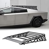Truck Bed Rack Roll Bar,for Tesla Cybertruck 2024 2025 2026,Sport Chase Rack Roll Bar for Tesla Cybertruck 24-26,w/Light Bar & Pod Light Mounting Hole,Comes with Six Crossbars,Personalized Design(F+M)
