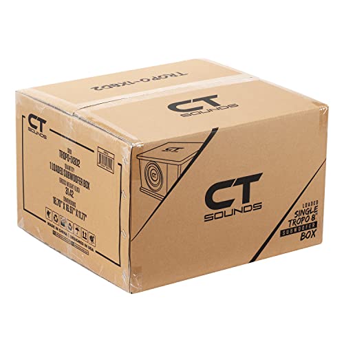 Image of CT Sounds Single 8 inch 800W Loaded Tropo Series Ported Car Subwoofer Box - TROPO-1X8D2