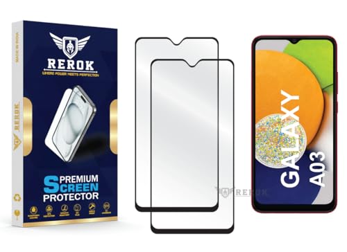 Image of Gorilla Tempered Glass Screen Protector Compatible with Samsung Galaxy A03 [Pack of 2] | Edge-to-Edge, Bubble-Free, Case Friendly, Easy Installation Kit