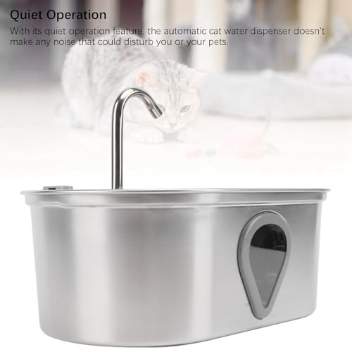 Fuente para gatos acero inoxidable 35L capacidad miniatura 4