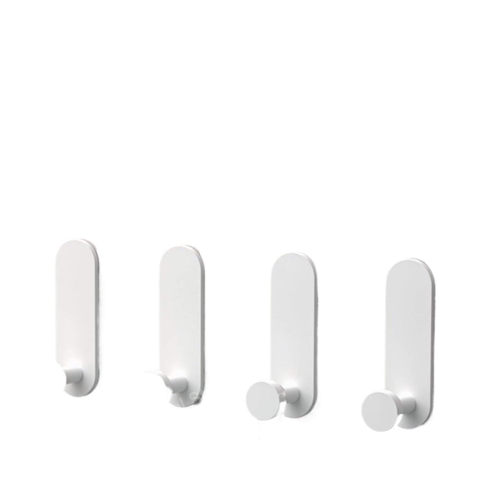 MKYYIOED Adhesive Hooks 2-6Pcs Stainless Steel Bathroom Robe Hooks Adhesive Wall Hook Towel Holder Kitchen Hardware Hanger(White 4PCS)