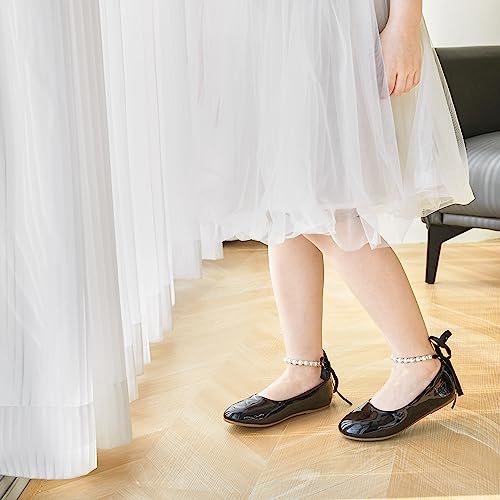 Image of Felix & Flora Girls Toddler Little Ballet Shoes - Flower Girls Mary Jane Flats Dress Shoes Party Wedding