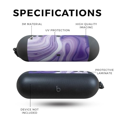 Image of Speaker Skin Compatible with Beats Pill (2024) - Lavendar Acrylic - Premium 3M Vinyl Protective Wrap Decal Cover - Easy to Apply | Crafted in The USA by MightySkins