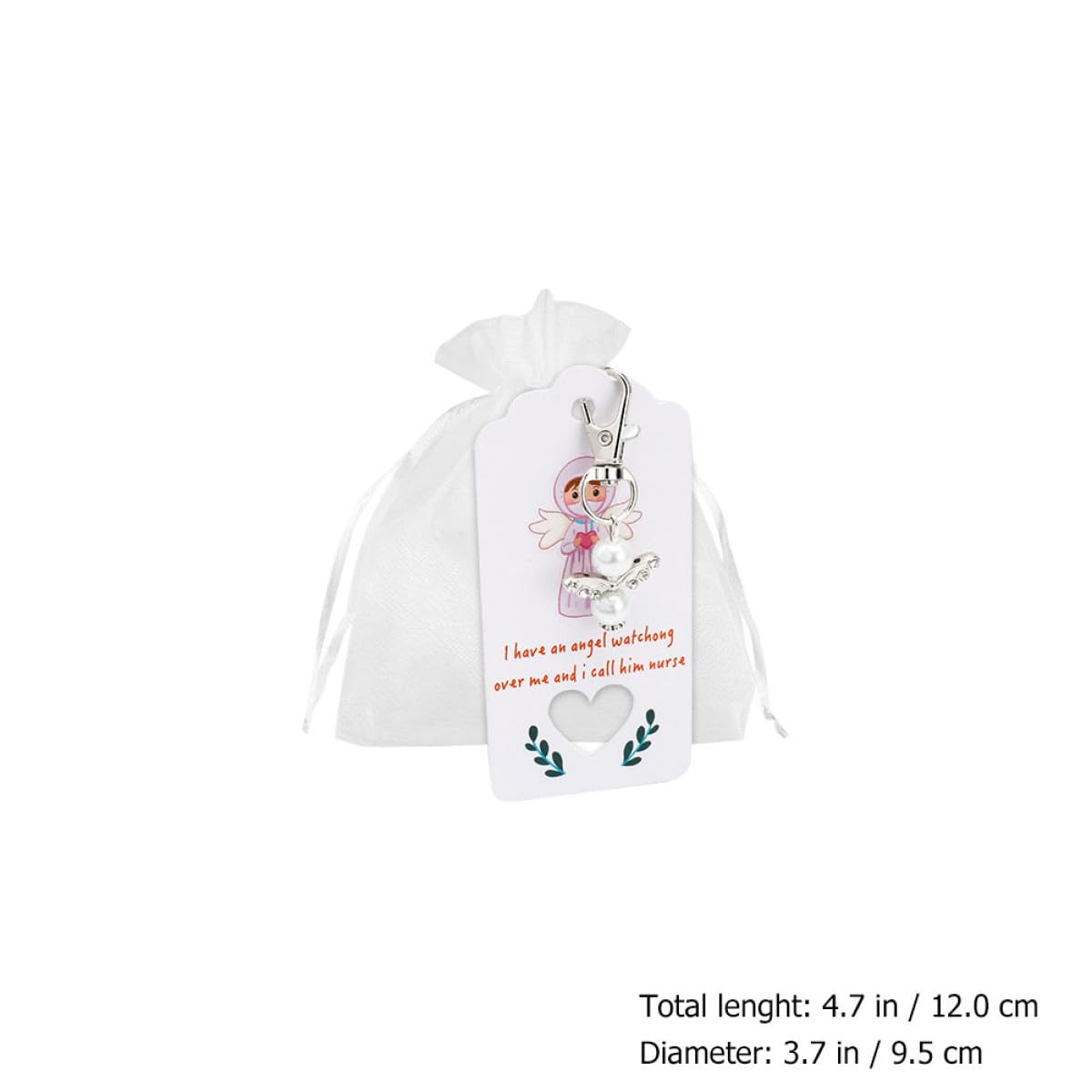 ABOOFAN 60sets Portachiavi Angelici Con Sacchetti Per Medici Regali Per La Giornata Del Medico Accessori Decorativi Per Borse Pratici e Leggeri Per Eventi Speciali e Feste